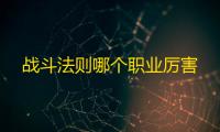 战斗法则哪个职业厉害